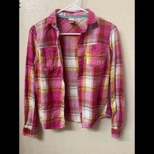 Pink and mustard button down